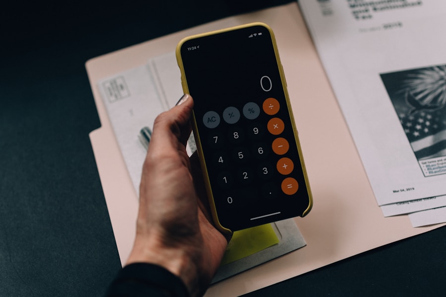 Calculator illustrating real estate investment analysis